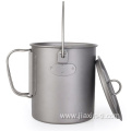 Titanium Drinking Mug with foldable handle